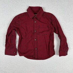 Carter's Red Plaid Button Down Shirt Gingham Pattern